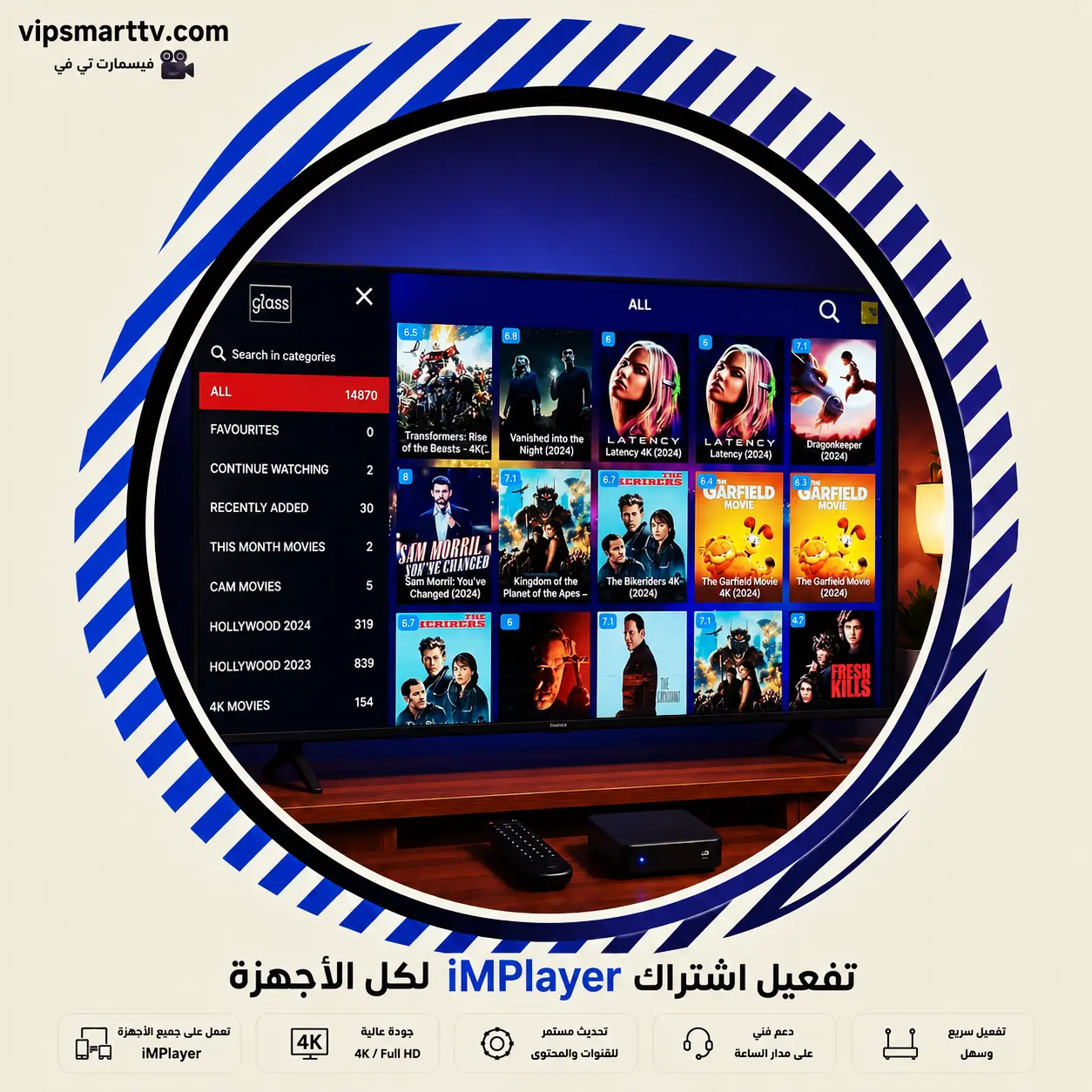 تفعيل اشتراك iMPlayer لكل الأجهزة